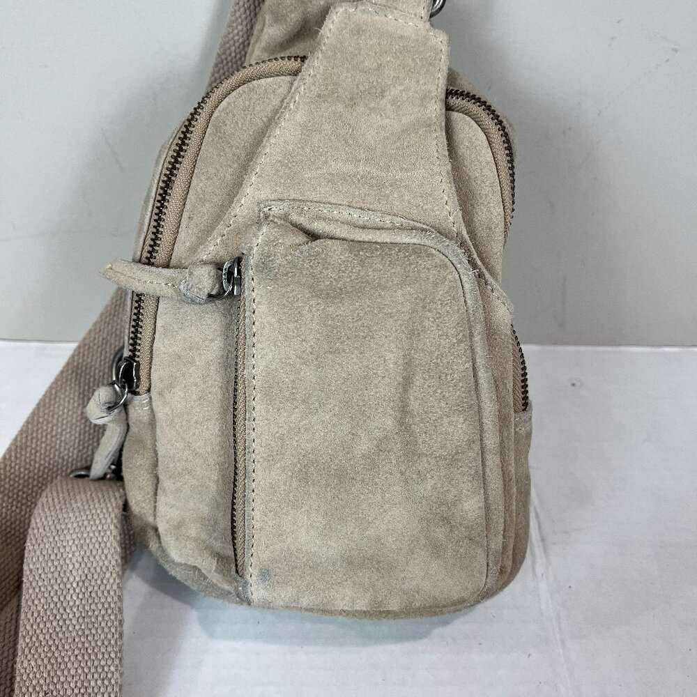 Women's Beige Free People Suede Sling Bag